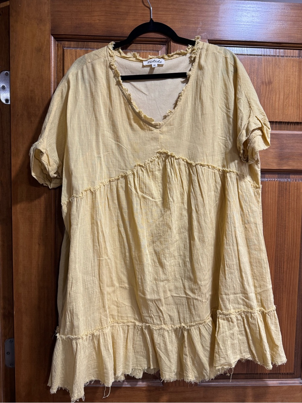 Listicle Yellow Ruffle Babydoll Mini Dress